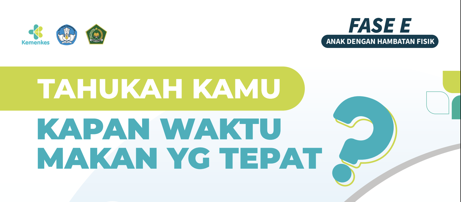 Poster Kapan waktu makan yang tepat dan makanan sehat