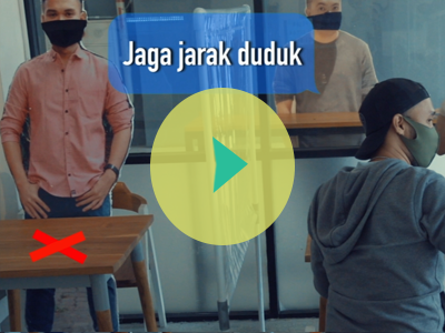 Video ILM Adaptasi Kebiasaan Baru di Restoran Logo Kemenkes dan GERMAS Versi 60 Detik