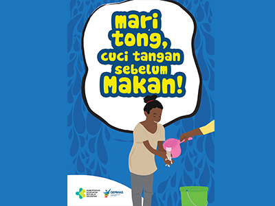 Flyer : Flyer Papua Cuci Tangan Sebelum Makan