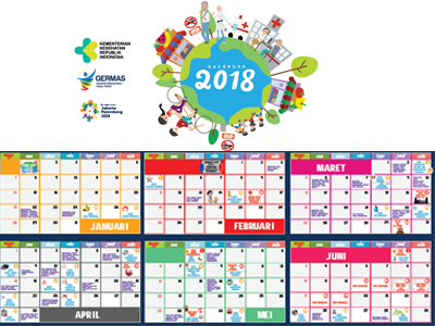 Kalender : Kesehatan 2018 Satu Muka