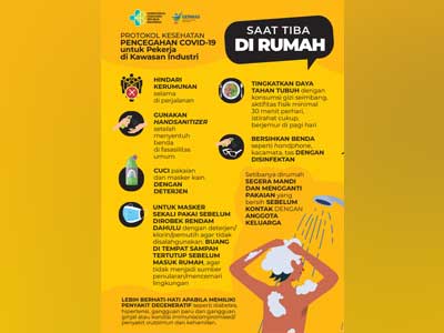 Poster Protokol Kesehatan untuk Pekerja di Kawasan Industri