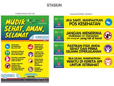 Banner : Media Mudik Sehat 2018 Stasiun