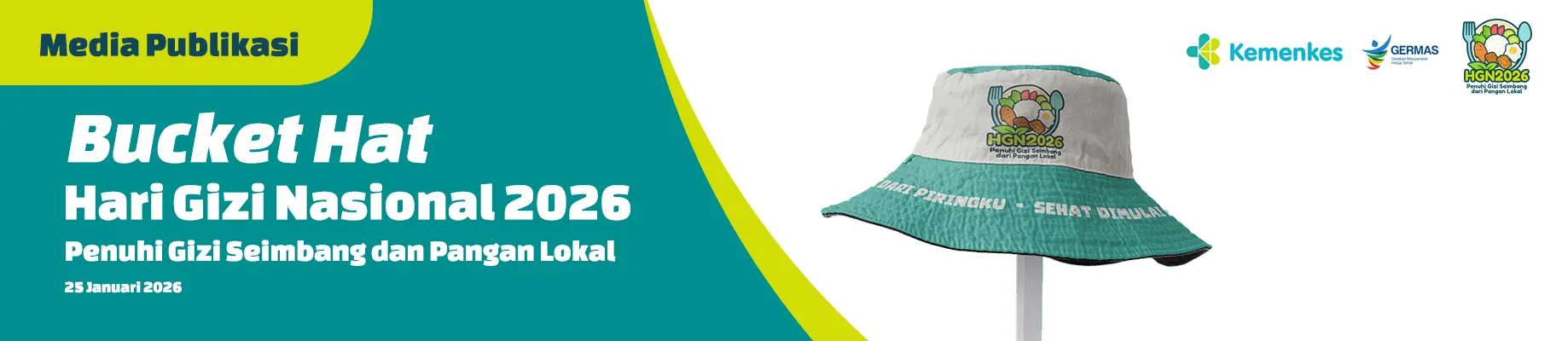 Merchandise Hari Gizi Nasional 2026 Bucket Hat