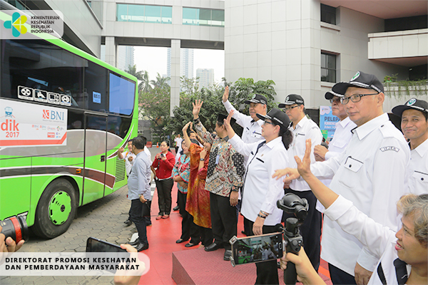 Pelepasan Rombongan Mudik Oleh Menteri Kesehatan