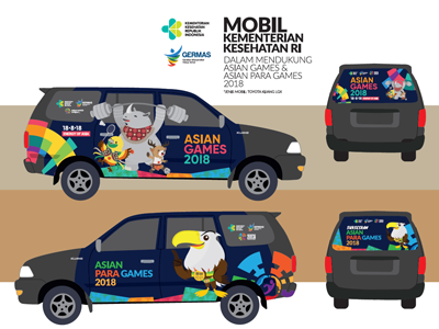 Backdrop : Branding Kijang Inova Asian Games 2018