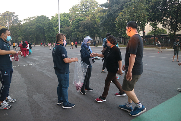 Kampanye Gerakan Nasional Pakai Masker di GBK