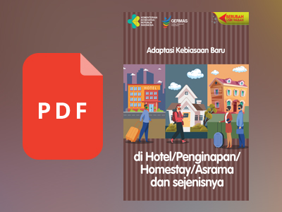 Flyer Adaptasi Kebiasaan Baru di Hotel / Penginapan / Homestay / Asrama dan Sejenisnya