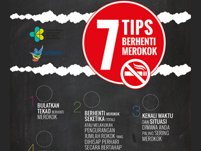 Flyer : Tips Berhenti Merokok 15x21cm 2017