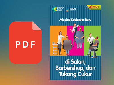 Flyer Adaptasi Kebiasaan Baru di Salon, Barbershop, dan Tukang Cukur