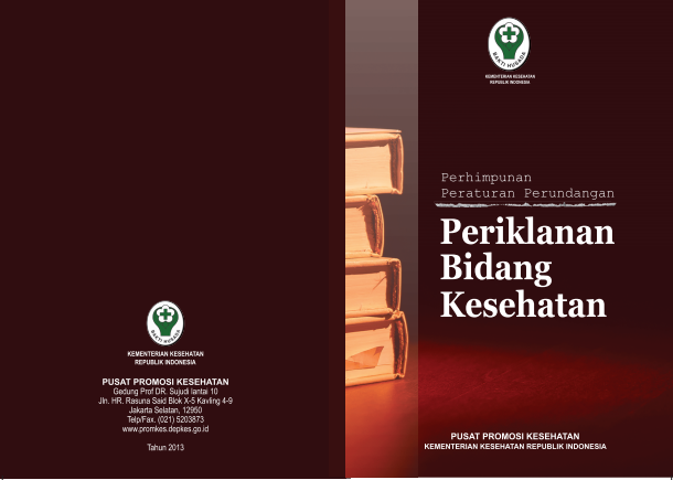 Buku : Peraturan Periklanan Bidang Kesehatan