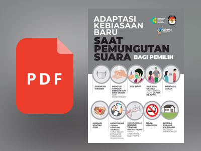 Poster Adaptasi Kebiasaan Baru Saat Pemungutan Suara untuk Pemilih