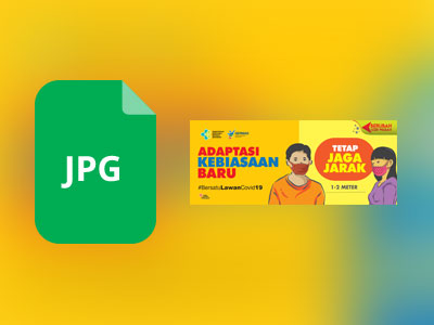 Spanduk Adaptasi Kebiasaan Baru - Tetap Jaga Jarak 120x300 cm