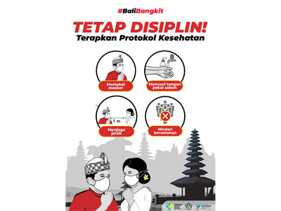 Poster Bali Bangkit Versi Tetap Disiplin Protokol Kesehatan Format JPG