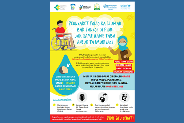 Edukasi Masyarakat - Poster Polio Aceh A3