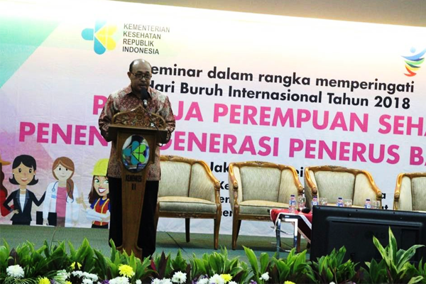 Ajakan GERMAS dalam Seminar Hari Buruh di Kementerian Kesehatan