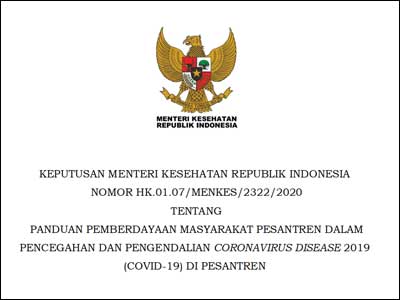 KMK No. HK.01.07-MENKES-2322-2020 tentang Panduan Pemberdayaan Masyarakat Pesantren dalam Pencegahan dan Pengendalian Covid-19 di Pesantren