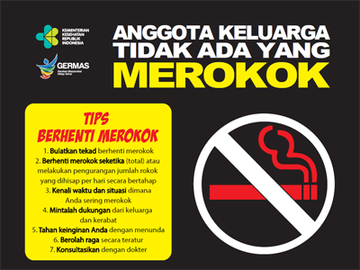 Flyer : Keluarga Tidak Merokok 15x21cm 2017