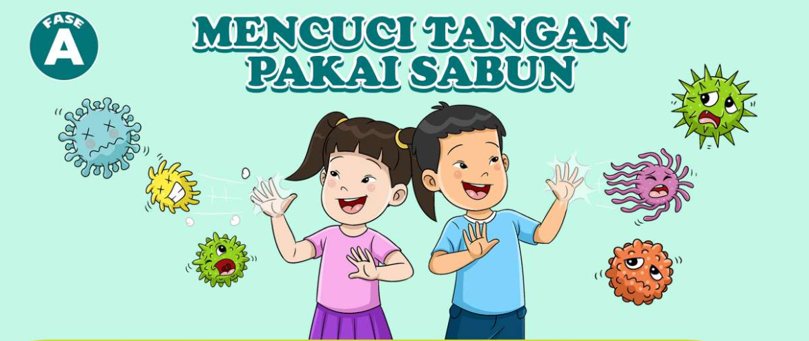 Poster Mencuci Tangan Pakai Sabun