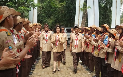 Kunjungan Menkes di Lokasi Raimuna Nasional XI