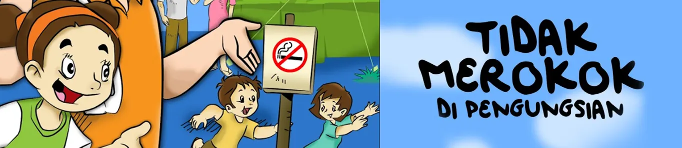 Poster Tidak Merokok di Pengungsian 30x42CM Format JPG