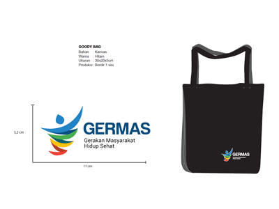 Merchandise : GERMAS Black Goodybag 30x40x8