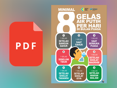 Flyer: Minimal Minum 8 Gelas Air Saat Puasa