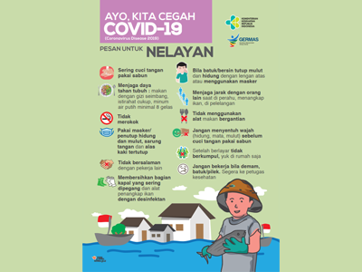 Flyer: Pesan Pencegahan COVID-19 untuk Nelayan