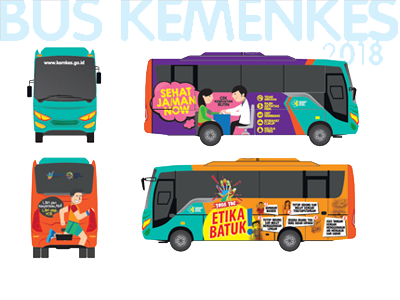 Backdrop : Branding Bus Kemenkes 2018