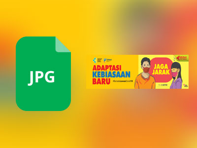 Spanduk Adaptasi Kebiasaan Baru - Jaga Jarak 100x400 cm