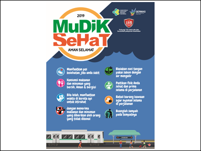 Flyer: Mudik Sehat 2019 di Stasiun