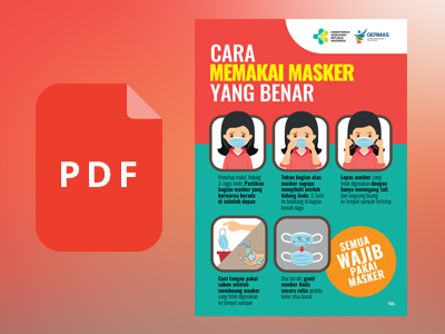 Flyer: Cara Memakai Masker yang Benar Format PDF