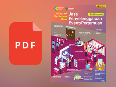 Flyer Adaptasi Kebiasaan Baru untuk Pengelola Jasa Penyelenggaraan Event / Pertemuan