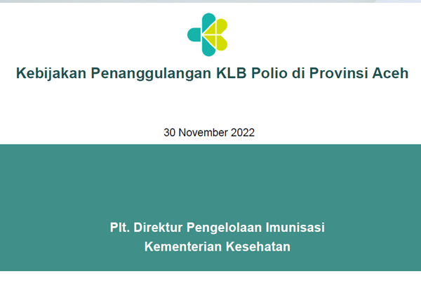 Materi - Kebijakan Penanggulangan KLB di Provinsi Aceh