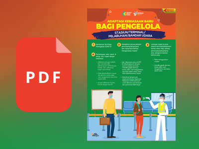 Flyer Adaptasi Kebiasaan Baru di Stasiun / Terminal / Pelabuhan / Bandara