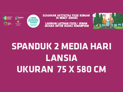 Spanduk : Media Hari Lansia Latihan Fisik 75x580cm