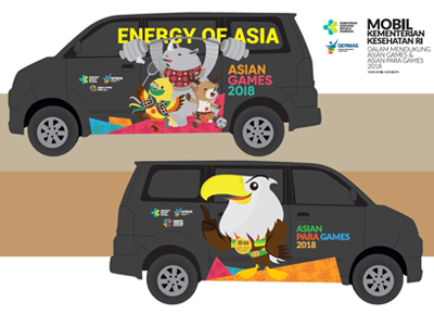 Backdrop : Branding Suzuki APV Asian Games 2018