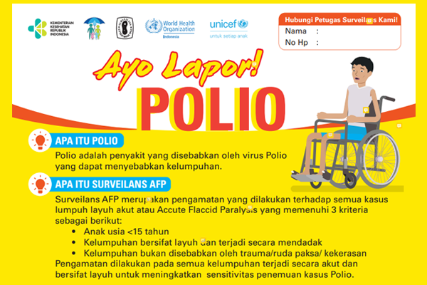 Edukasi Masyarakat - Poster Ayo Lapor Polio (Petugas Kesehatan)