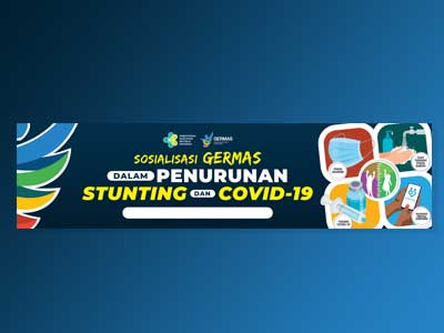 Spanduk Sosialisasi GERMAS dalam Penurunan Stunting dan Covid-19