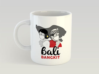 Mockup Bali Bangkit Versi Mug Format PSD