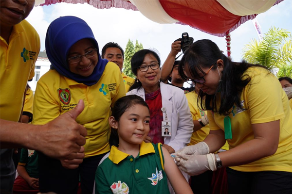 Program Imunisasi MR di Kalimantan Tengah